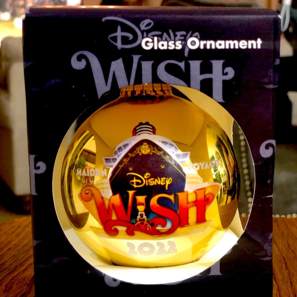 Disney Wish Maiden Voyage Glass Ornament